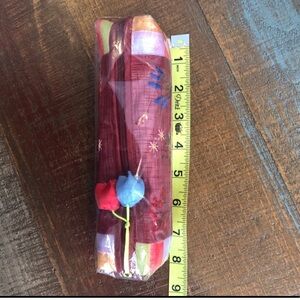 Red Floral Pencil/Makeup Case